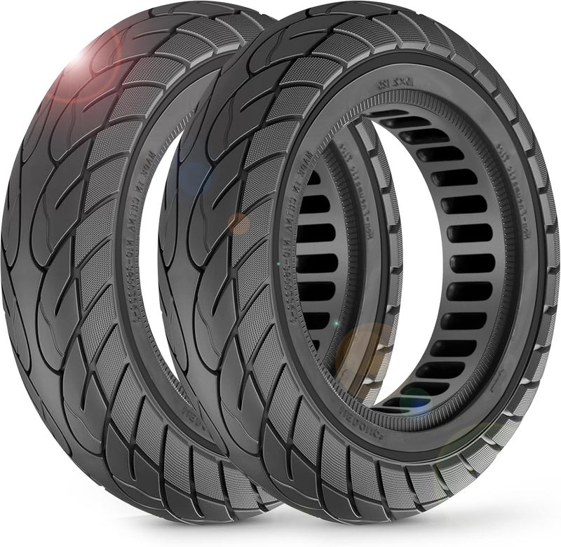BANGTING 2-Pack 10x2.125 Tubeless Scooter Tires - Fits Models: 8.5x2.0, 8½x2, 50-75-6.1, 10×2.0, 10×2-6.1, 10×2(54-152) | Verify Rim Size: 6.5-6.65" Diameter & 1.26-1.34" Width | Puncture-Resistant - Image 1